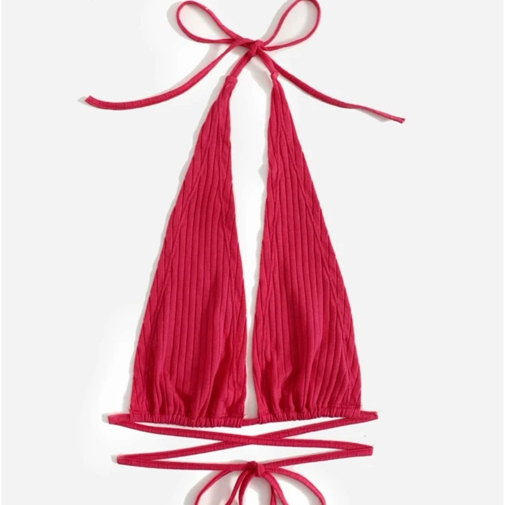 Neck Crisscross Tied Back Halter Top